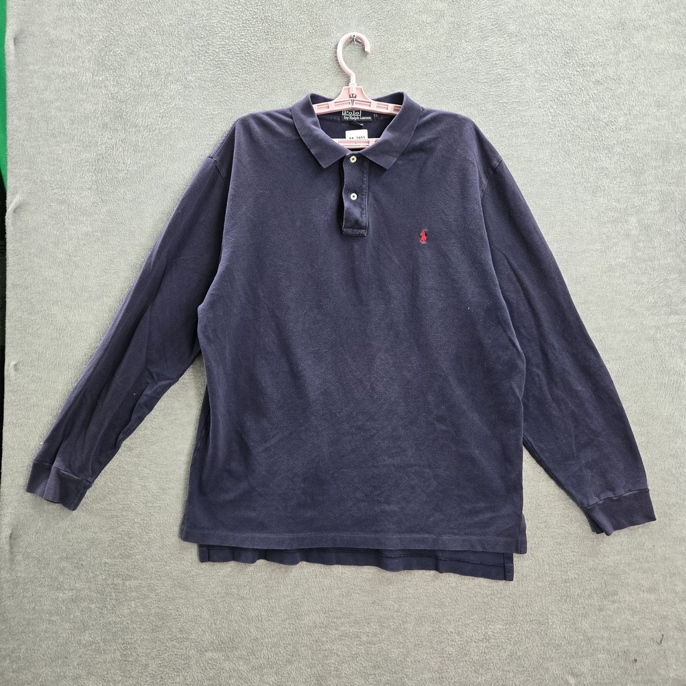 Polo By Ralph Lauren Men XL Blue Pony Embroidery Long Sleeve Cotton